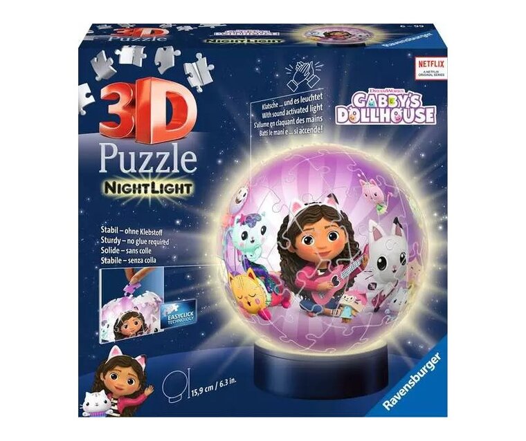 Product Image for Ravensburger 3D Puslespil - Gabby's Dollhouse Natlampe 72 brikker