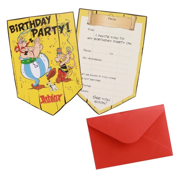 Product Image for Asterix Invitationer med kuverter 8 stk