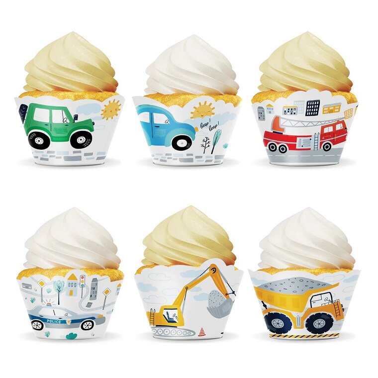 Product Image for Køretøj Cupcake wrappers 6 stk