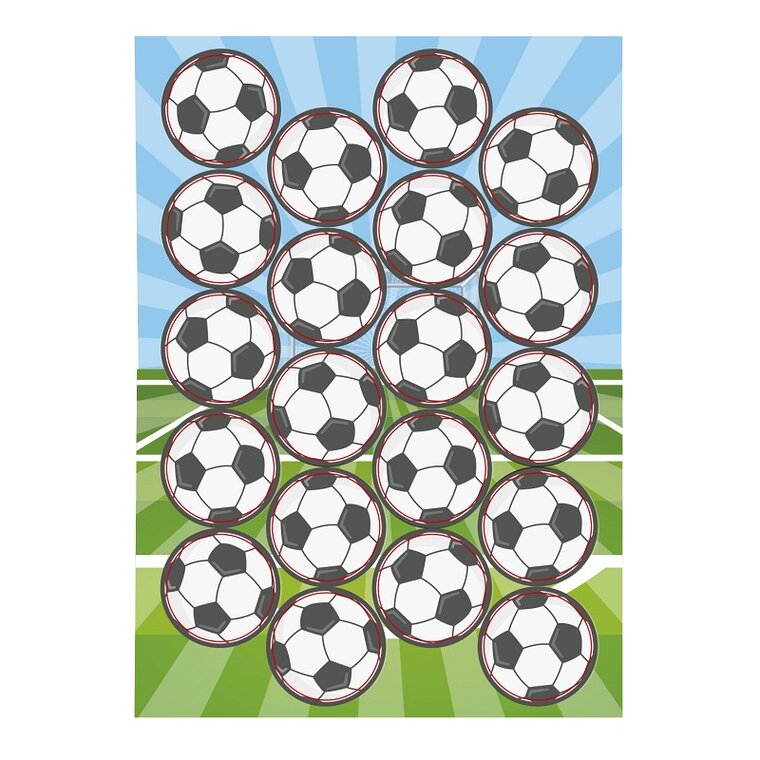 Product Image for Fodbold Muffindekorationer Vaffelpapir 20 stk