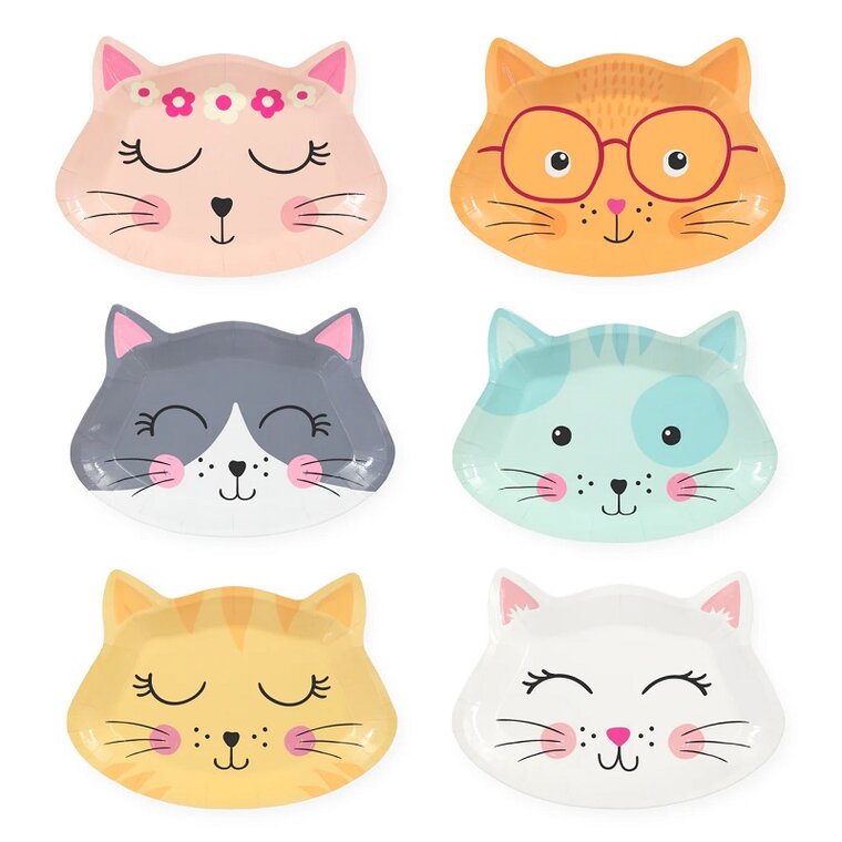 Product Image for Kat Formede Tallerkener 6 stk