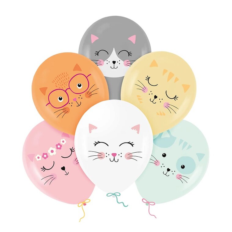 Product Image for Balloner med katte 6 stk