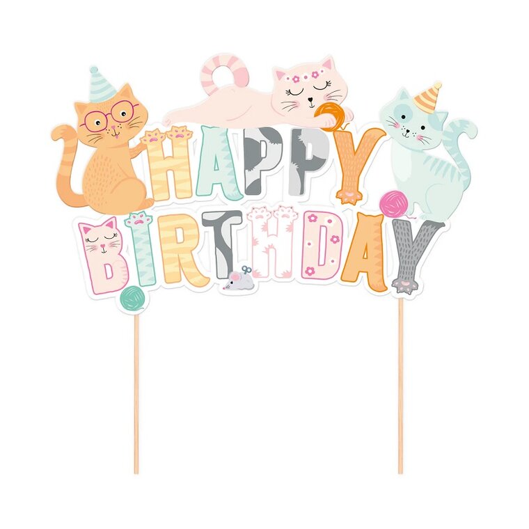Product Image for Kat Cake Topper Happy Birthday