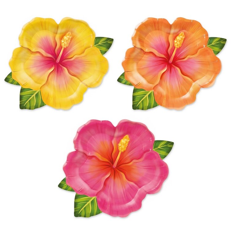 Product Image for Formede Tallerkener Tropiske Blomster Aloha 6 stk