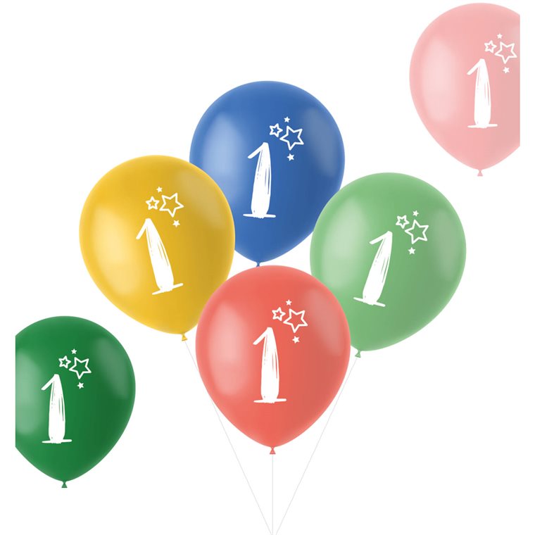 Product Image for Talballoner 1 år, 6 stk.