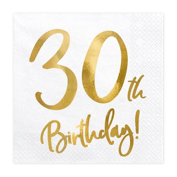 Product Image for Guld 30 år - Servietter 20 stk.