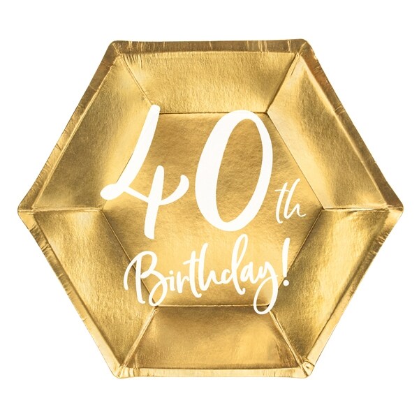 Product Image for Guld 40 år - Tallerkener 6 stk