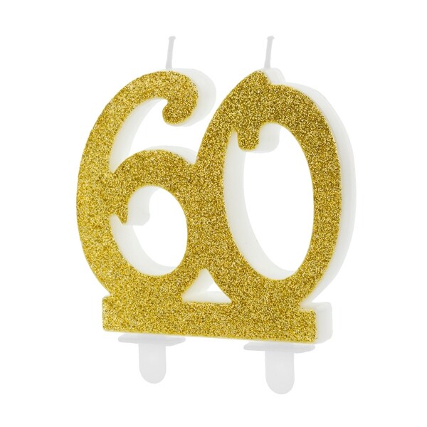 Product Image for Kagelys Guld - 60 år 7,5 cm