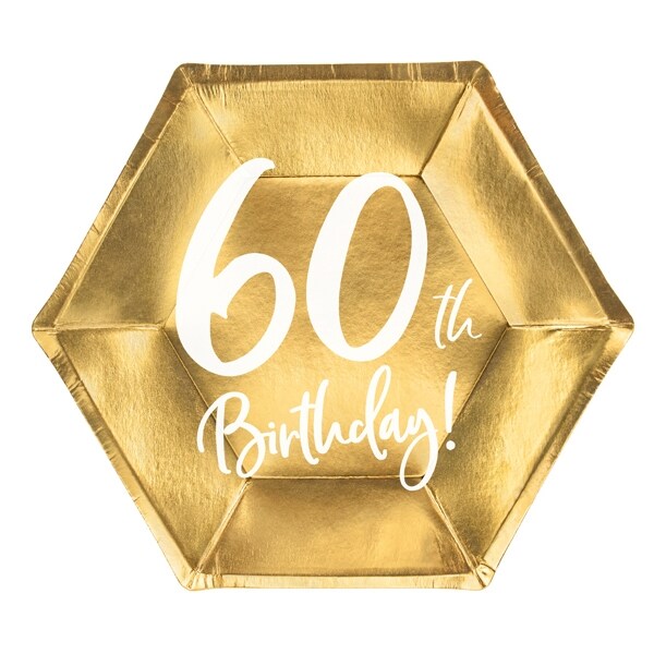 Product Image for Guld 60 år - Tallerkener 6 stk