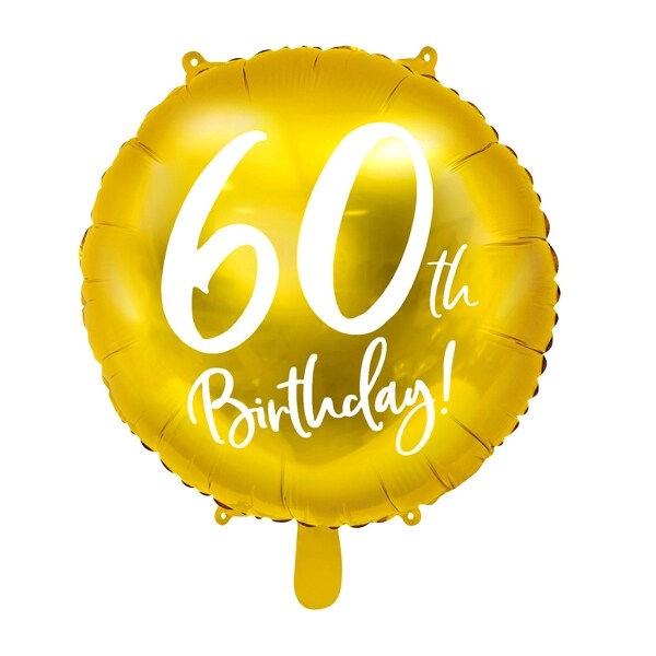 Product Image for Folieballon Guld - 60 år 45 cm