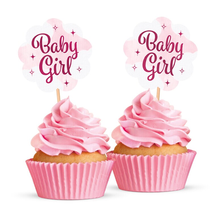 Product Image for Baby Girl Muffindekorationer 12 stk