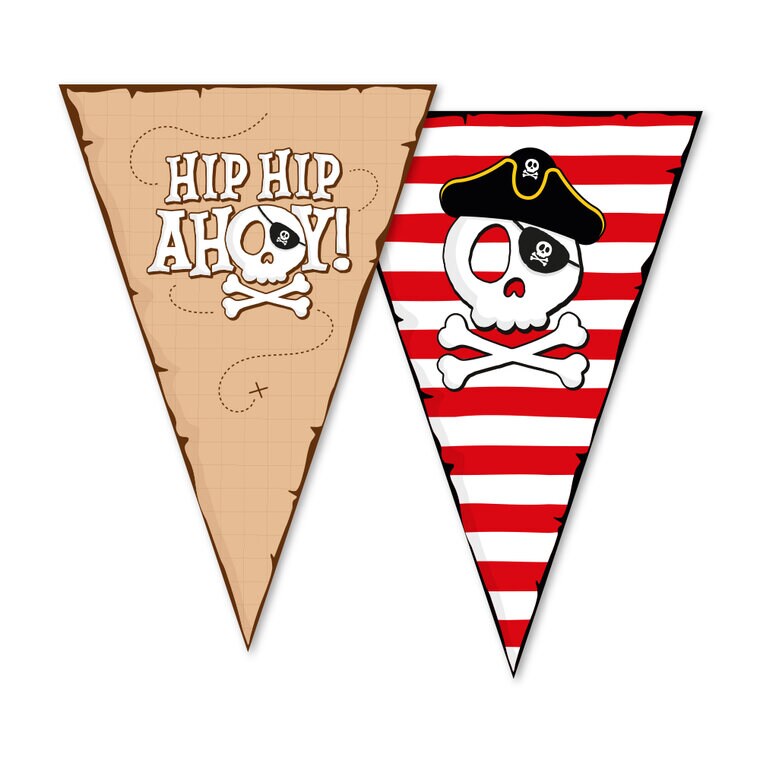Product Image for Pirate Hip Hip Ahoy Flaggirlang 10 meter