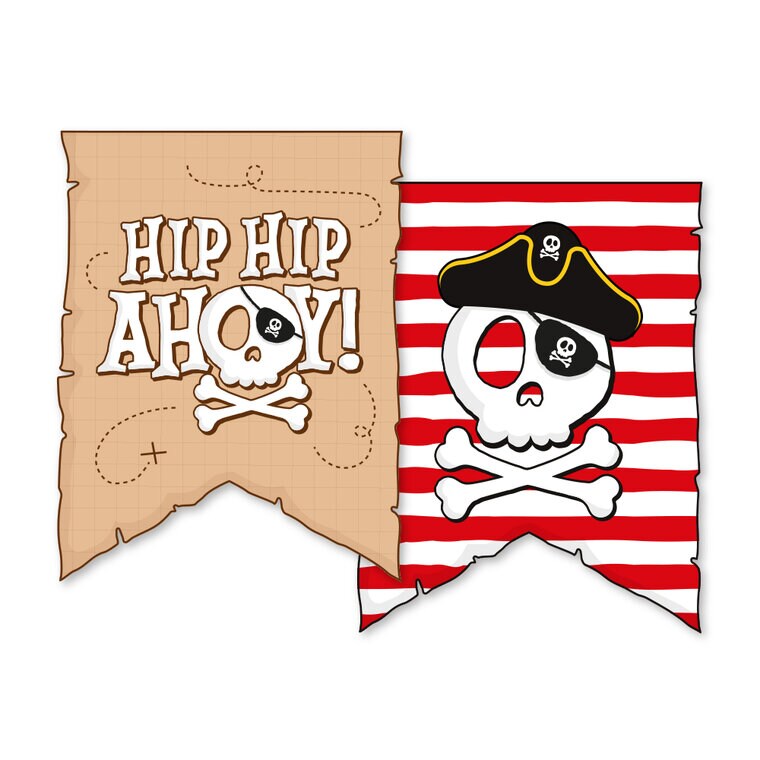 Product Image for Pirate Hip Hip Ahoy Flaggirlang 6 meter