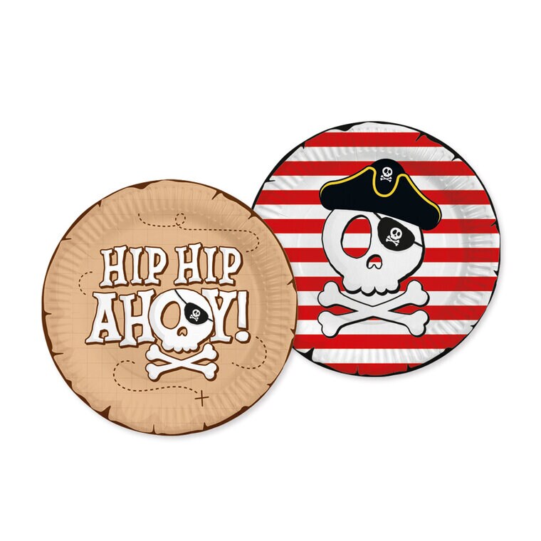Product Image for Pirate Hip Hip Ahoy Tallerkener 8 stk