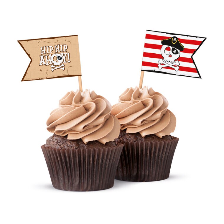 Product Image for Pirat Hip Hip Ahoy Muffindekorationer 12 stk