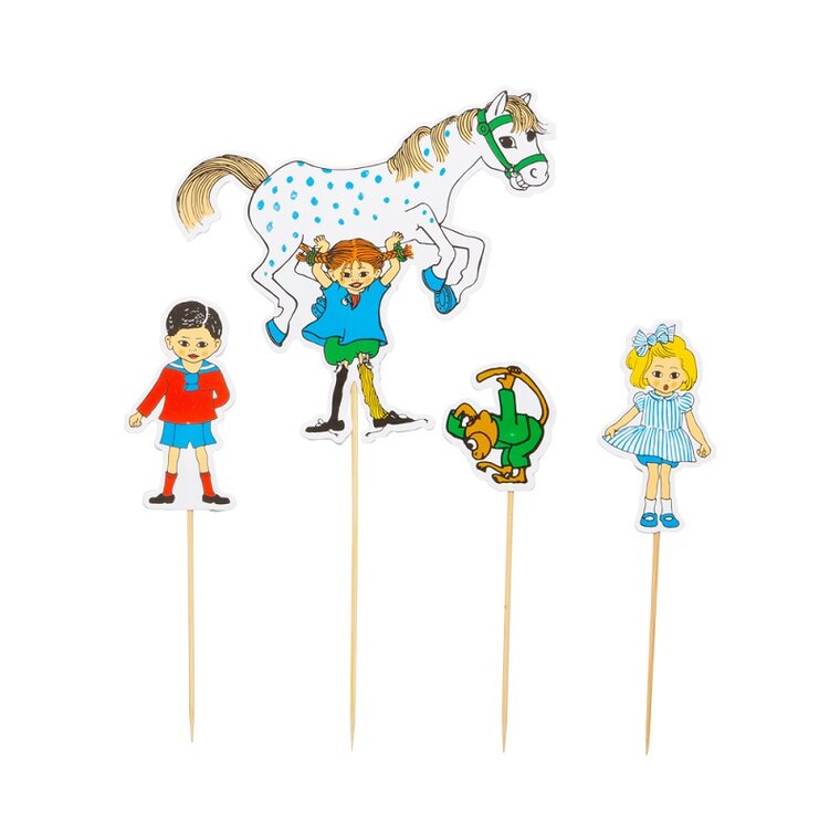 Product Image for Pippi Langstrømpe - Cake Toppers 4 stk