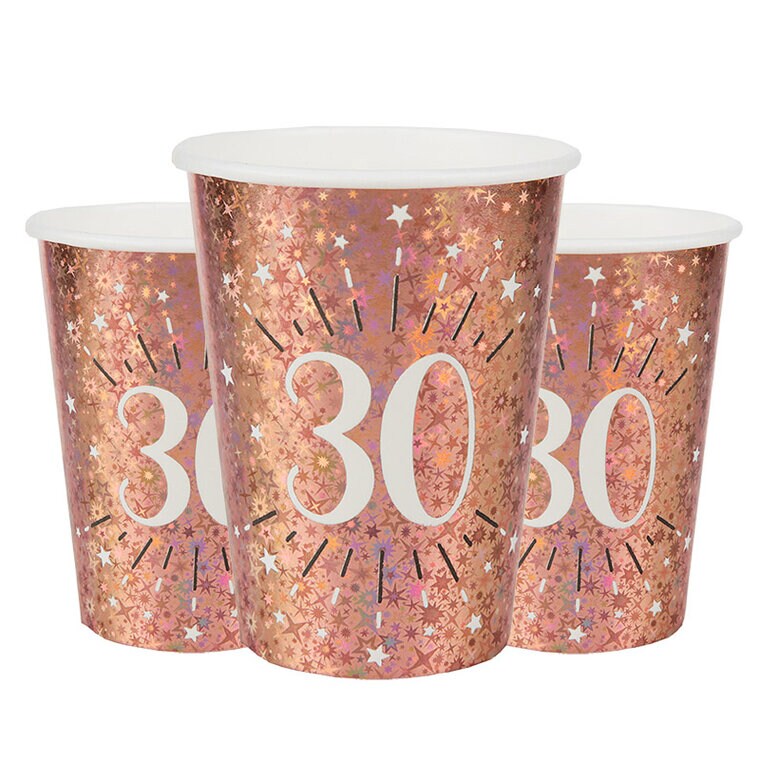 Product Image for Papkrus Rosaguld Funklende 30 år, 10 stk
