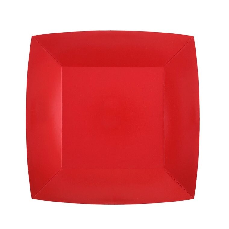 Product Image for Paptallerkner 18 cm - Rød 10 stk