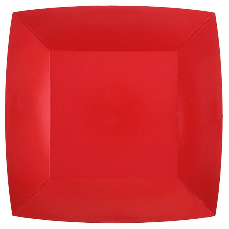 Product Image for Paptallerkner 23 cm - Rød 10 stk