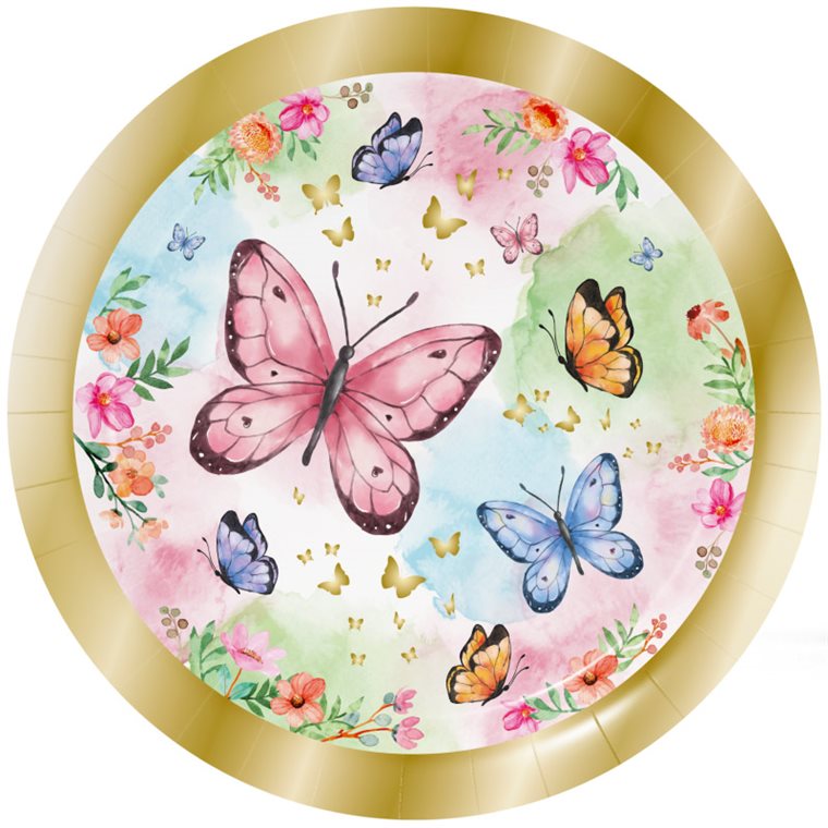 Product Image for Butterfly Shimmer - Tallerkener 8 stk