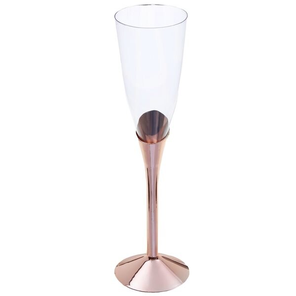 Product Image for Plastchampagneglas med roséguldfod 6 stk