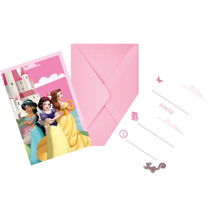 Product Image for Disney Prinsesser - Invitationer med konvolutter 6 stk
