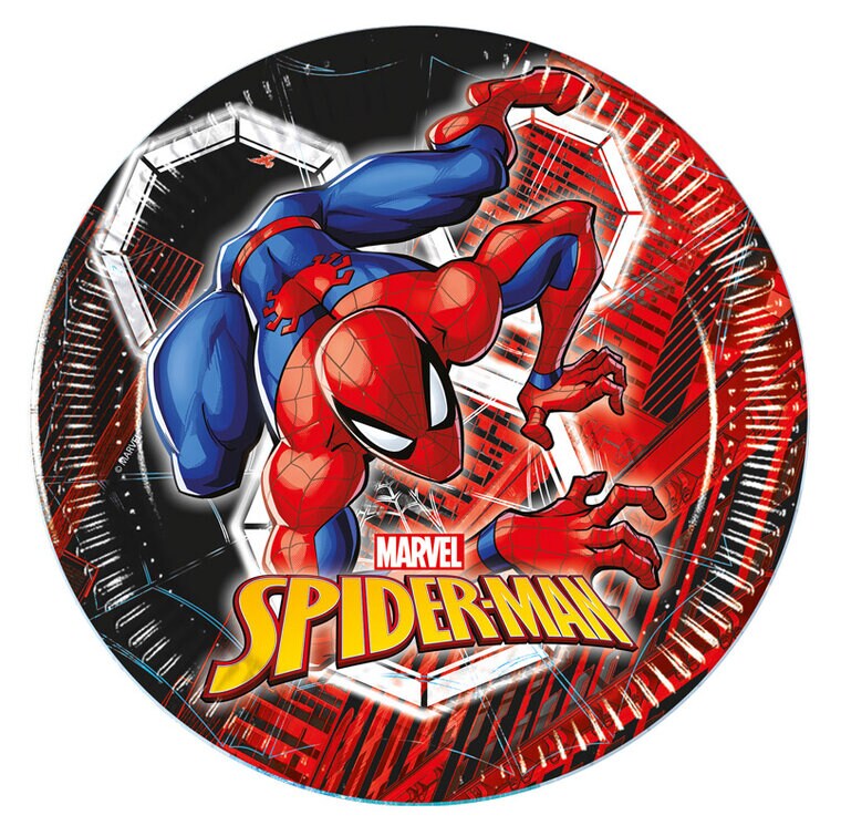 Product Image for Spider-Man Paptallerkener 8 stk (20 cm)
