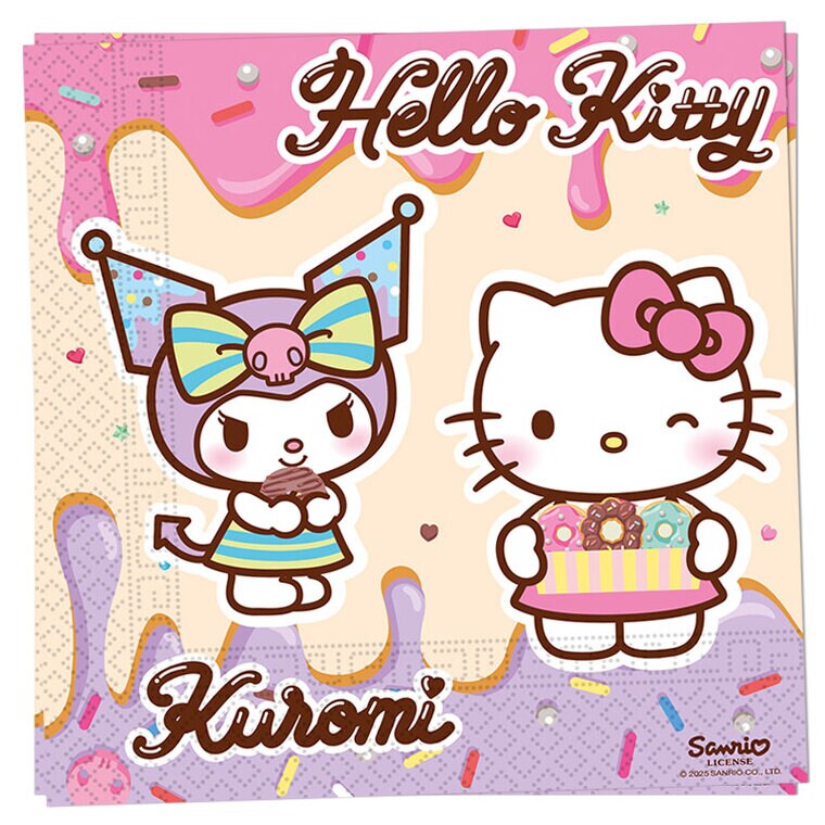 Product Image for Hello Kitty & Kuromi - Servietter 20 stk