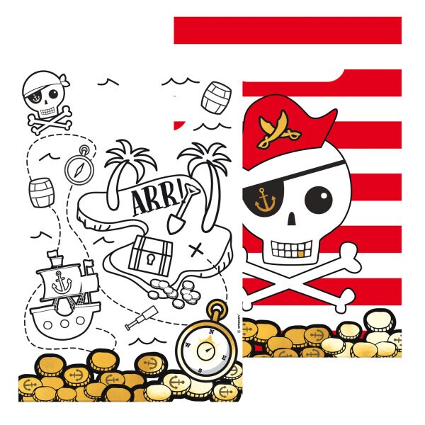 Product Image for Pirates Map - Slikposer i papir 8 stk