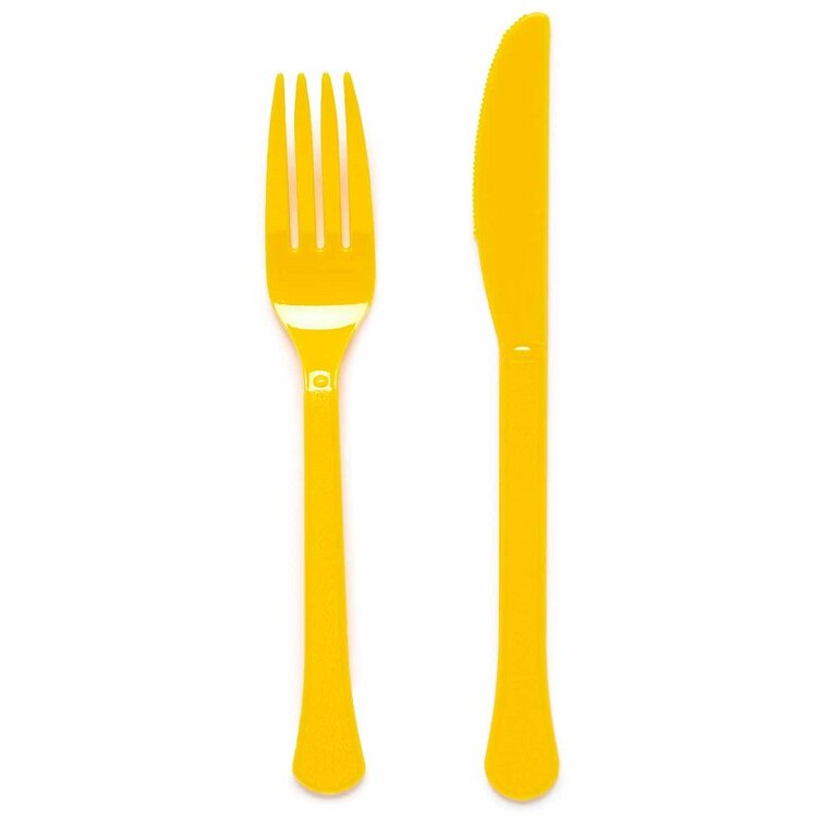 Product Image for Plastbestik Gule 24 stk