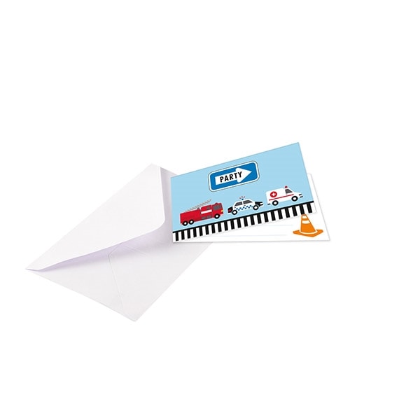 Product Image for Køretøjstema - Invitationer 8 stk