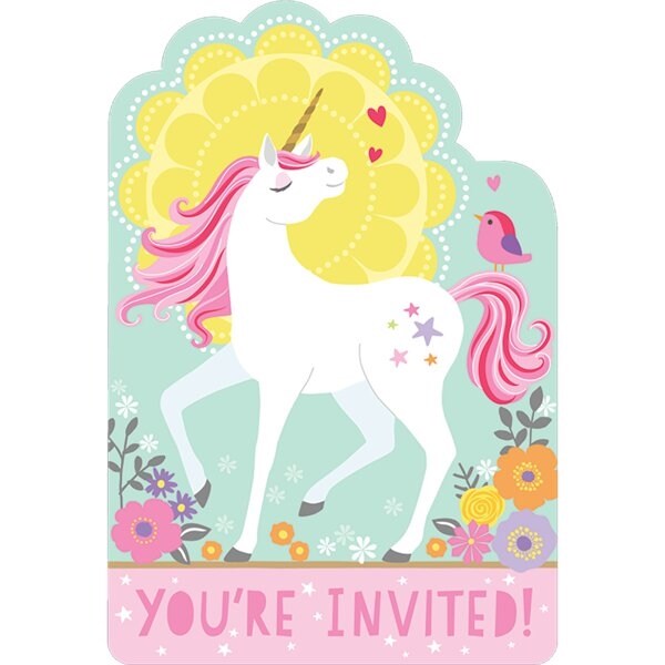 Product Image for Magical Unicorn, Invitationer med Kuverter 8 stk.