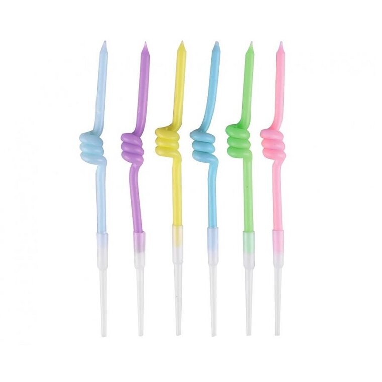 Product Image for Kagelys Pastel Spiral 6 stk