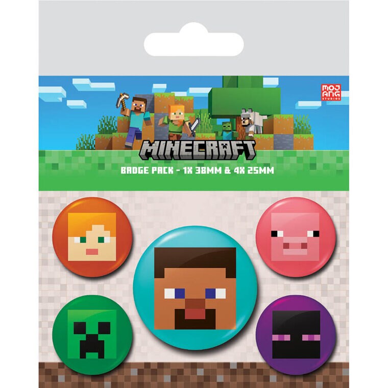 Product Image for Minecraft - Badges 5 stk