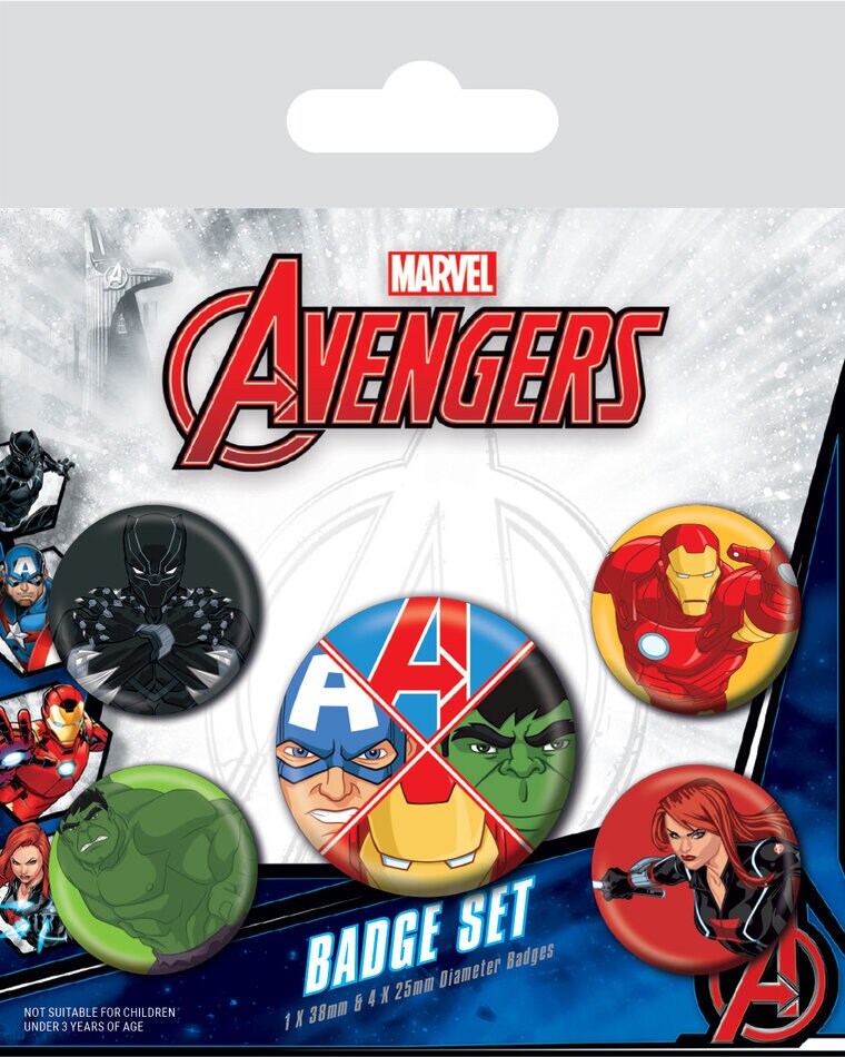 Product Image for Avengers - Badges 5 stk