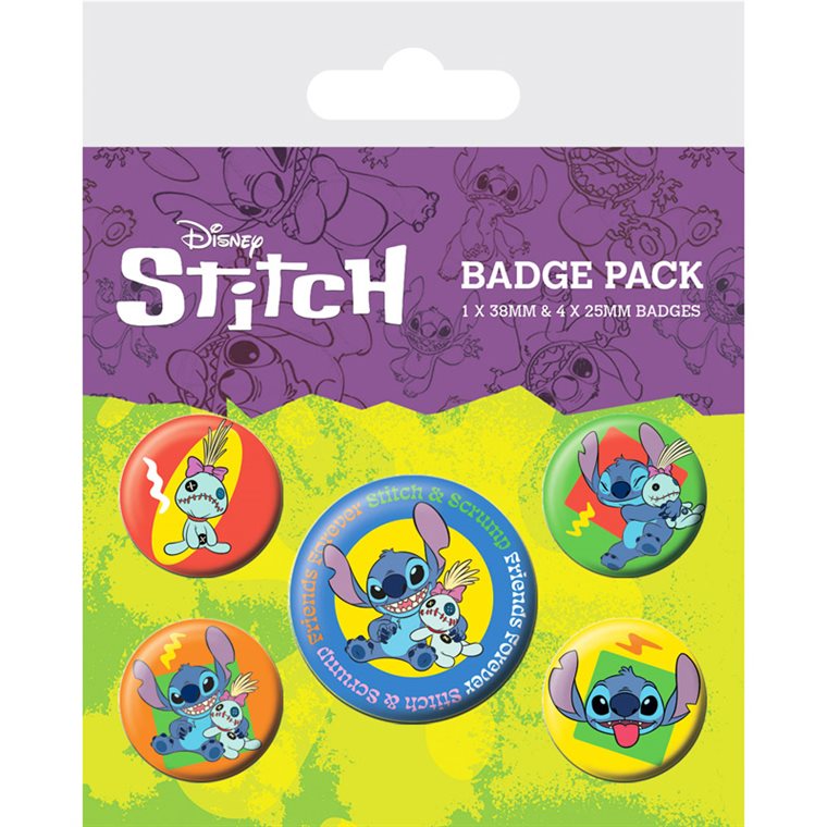 Product Image for Lilo & Stitch - Badges Stitch & Scrump 5 stk