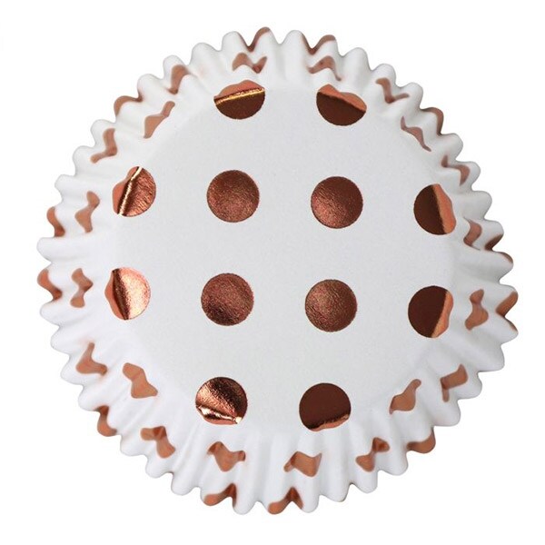 Product Image for PME Muffinforme - Folierede Rosaguld prikker 30 stk