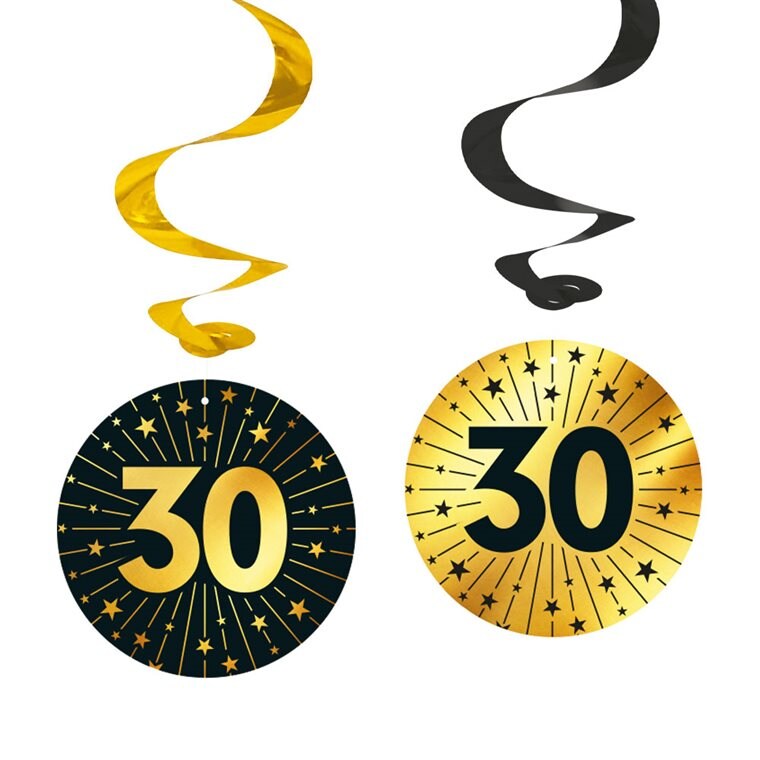 Product Image for Hængende dekorationer 30 år 6 stk