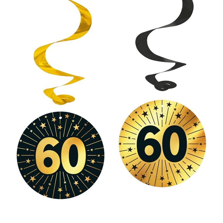 Product Image for Hængende dekorationer 60 år 4 stk