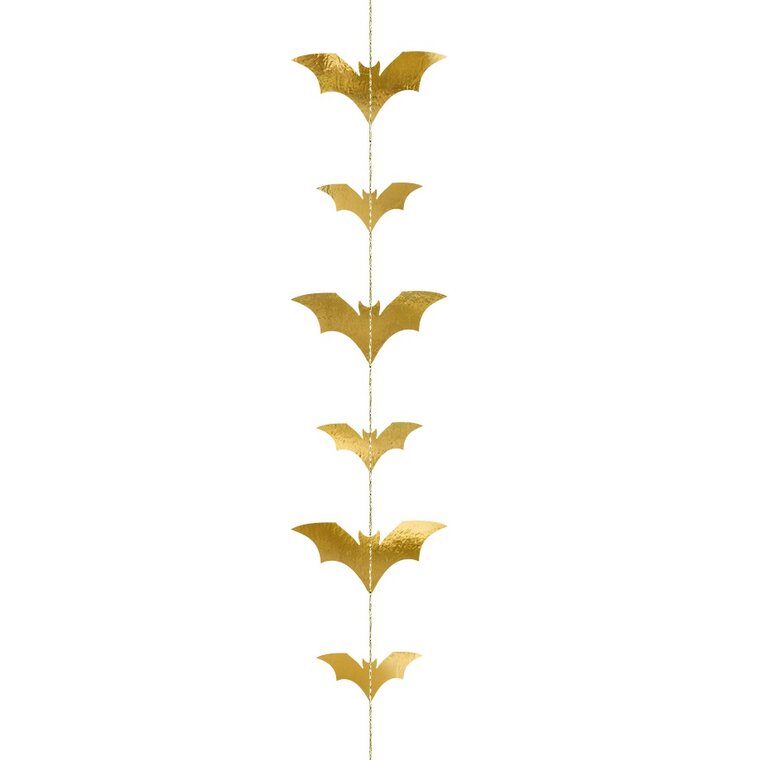 Product Image for Halloweendekoration Hængende Flagermus i Guld 150 cm