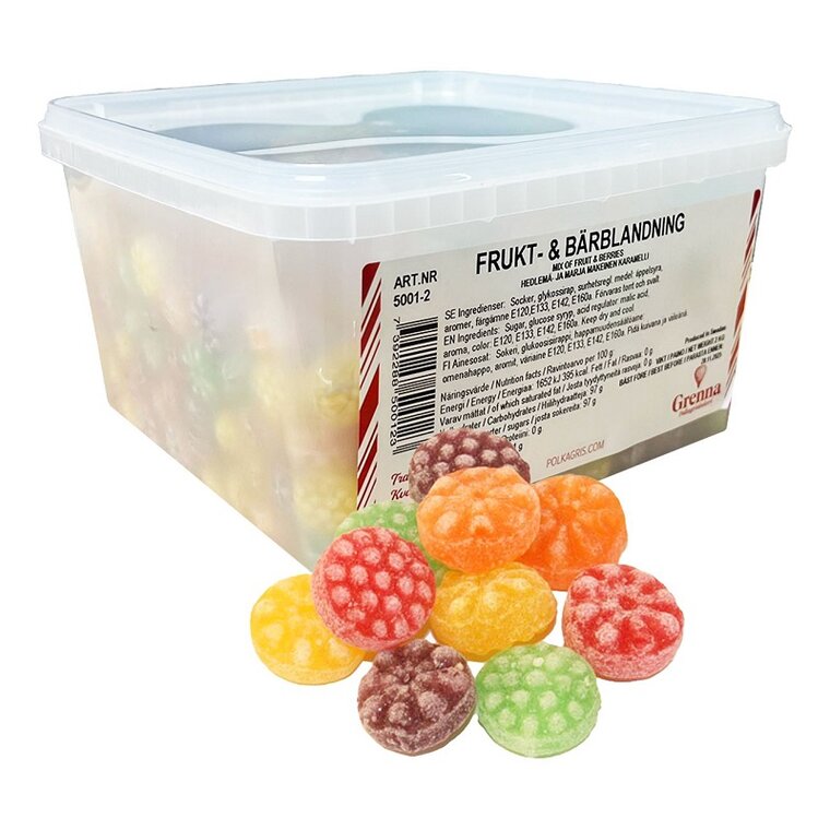 Product Image for Karameller Frugt &amp; Bærblanding i Storpak 2 kg