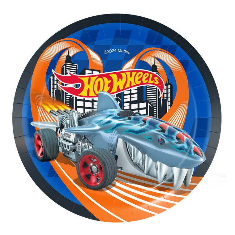 Product Image for Hot Wheels - Paptallerkener 8 stk (18 cm)