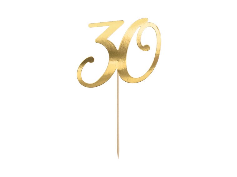 Product Image for Kagedekoration Guld, 30 år