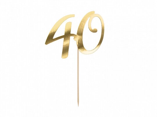 Product Image for Kagedekoration Guld, 40 år
