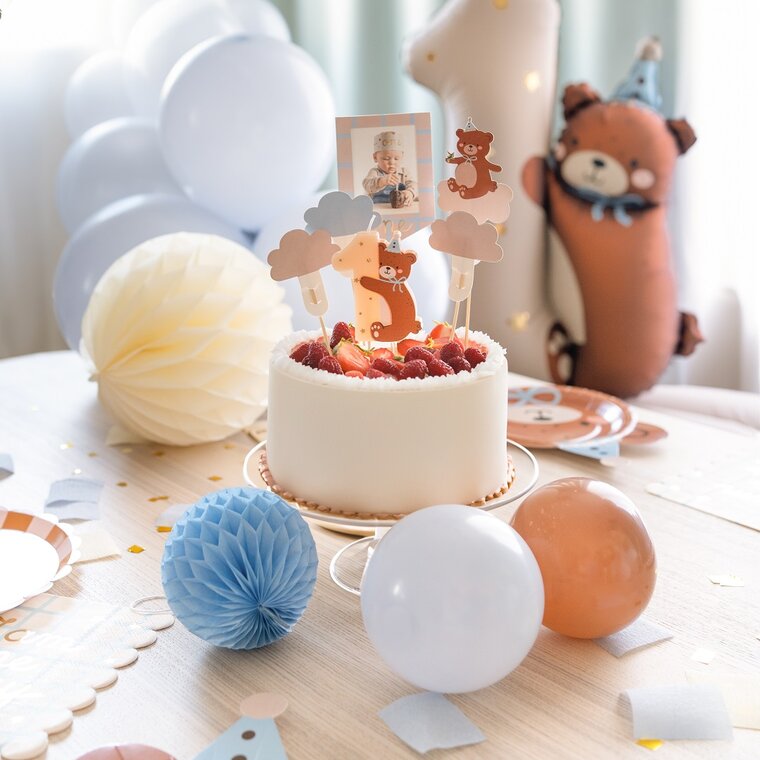Product Image for Teddy Bear - Cake Toppers 1-årsfødselsdag 5 stk