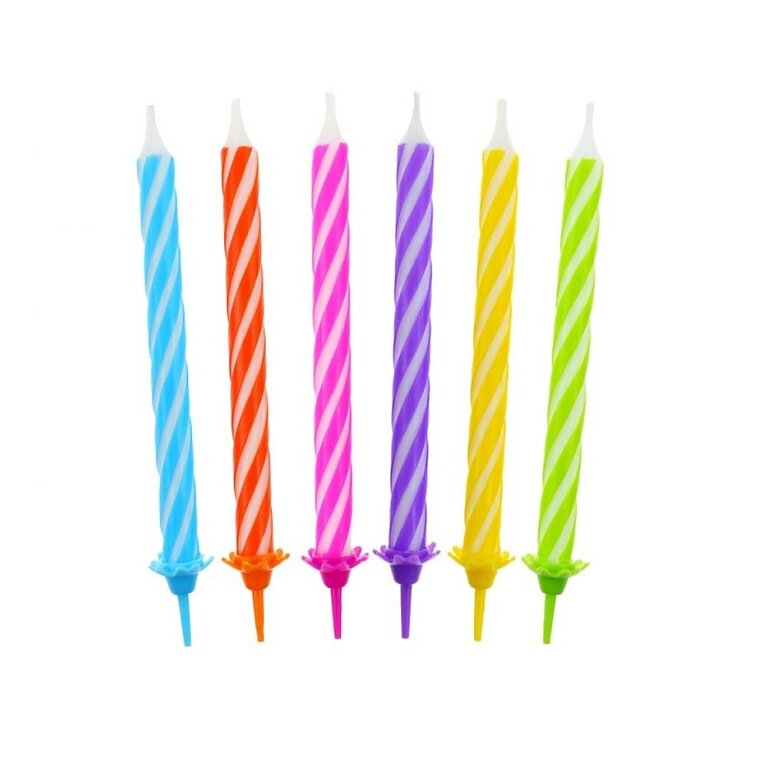 Product Image for Kagelys - Skruede i Regnbuefarver 24 stk