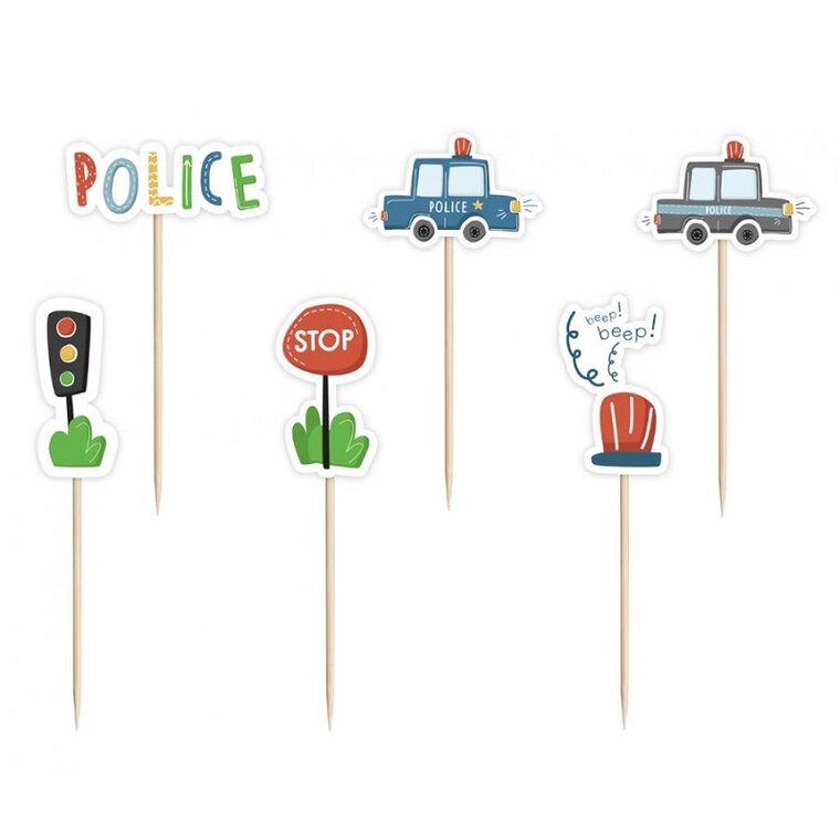 Product Image for Politi - Cake Toppers 6 stk