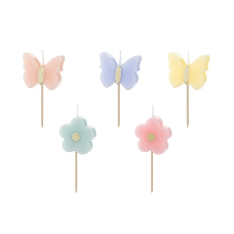 Product Image for Kagelys Sommerfugle & Blomster 5-pakke