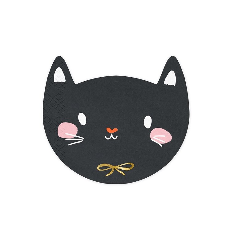 Product Image for Servietter Sort Kat 20 stk