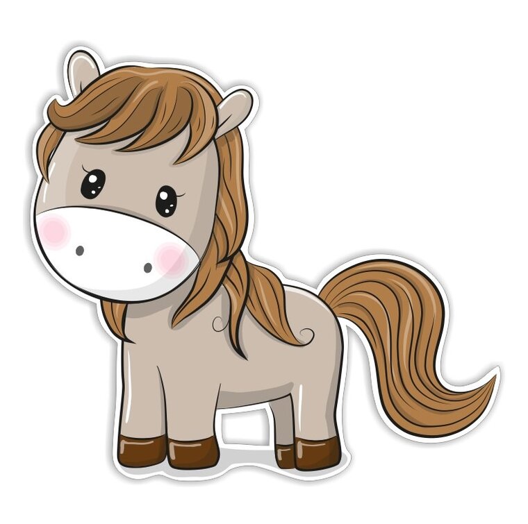 Product Image for Hest vægpynt til børneværelset - 3D